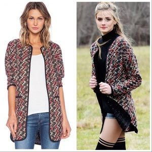 Sanctuary | Kimono City Coat in Multi Black